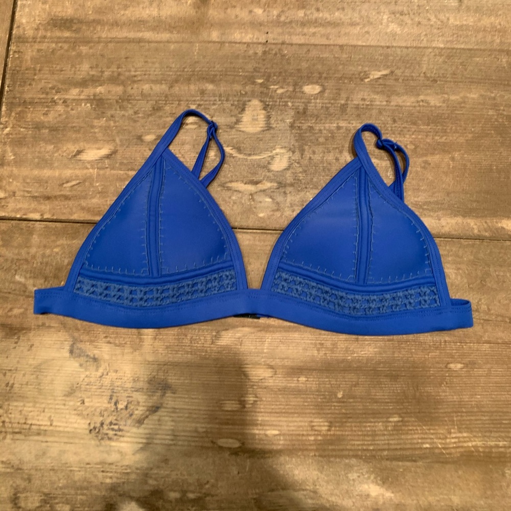 Triangl blue bikini top L